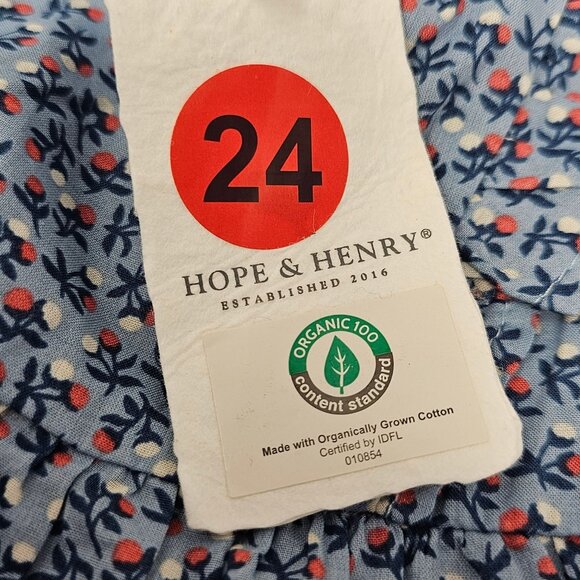 NWT Hope & Henry Ruffle Trim Dress Organic‎ Cotton Girls SIze 6-12 months - Picture 9 of 12